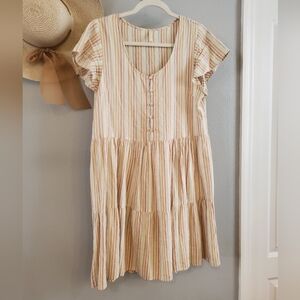 Rylee And Cru Striped Mini Dress, S